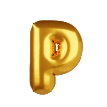 Ballon Buchstabe P  3D Icon