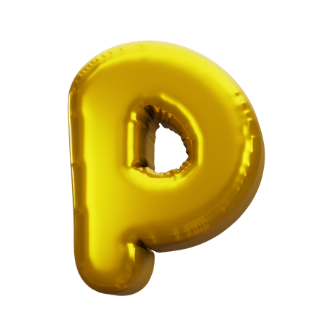 Ballon Buchstabe P  3D Icon