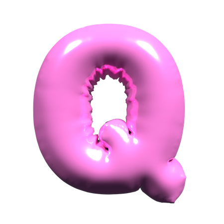 Ballon Buchstabe Q  3D Icon