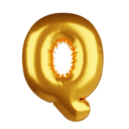 Ballon Buchstabe Q  3D Icon