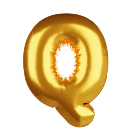 Ballon Buchstabe Q  3D Icon