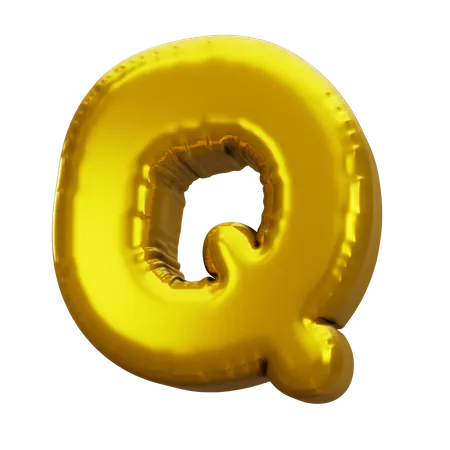 Ballon Buchstabe Q  3D Icon