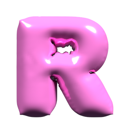 Ballon Buchstabe R  3D Icon