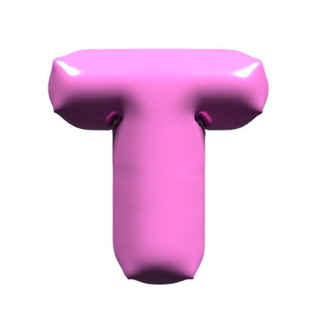 Ballon Buchstabe T  3D Icon