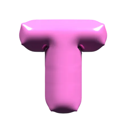 Ballon Buchstabe T  3D Icon