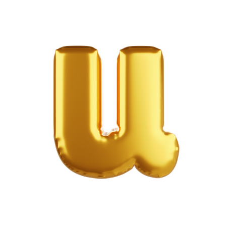 Ballonbuchstabe U klein  3D Icon