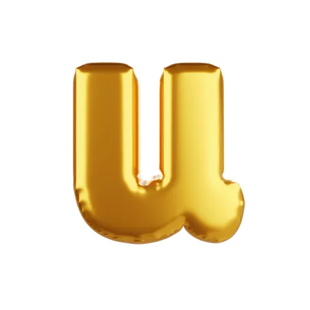 Ballonbuchstabe U klein  3D Icon