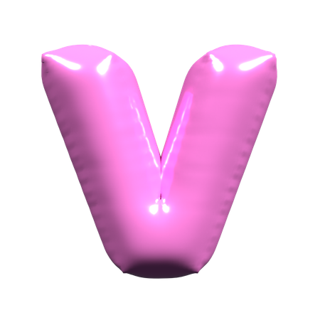 Ballon Buchstabe V  3D Icon