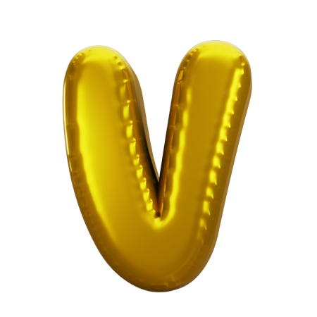 Ballon Buchstabe V  3D Icon