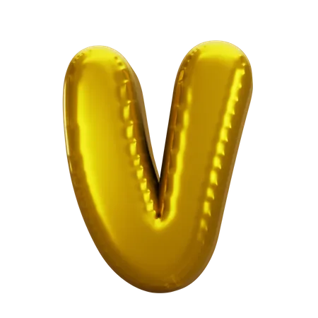 Ballon Buchstabe V  3D Icon