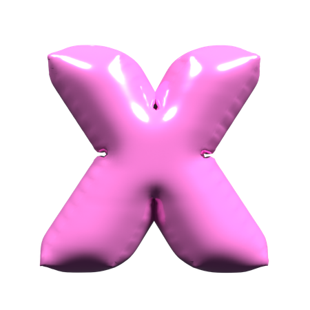 Ballon Buchstabe x  3D Icon