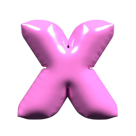 Ballon Buchstabe x  3D Icon