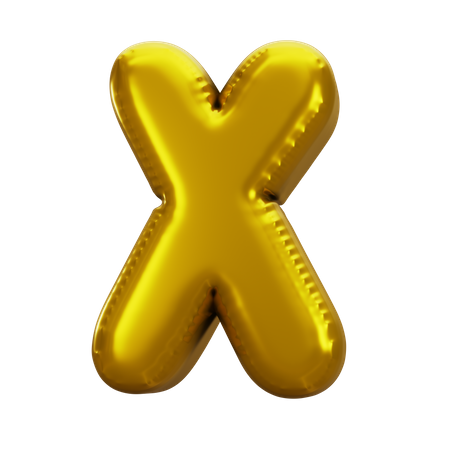 Ballon Buchstabe x  3D Icon