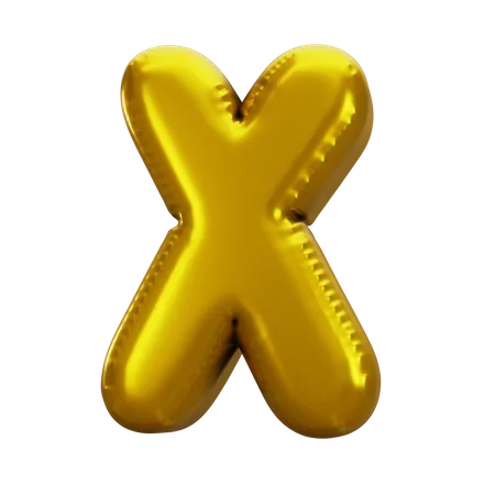 Ballon Buchstabe x  3D Icon