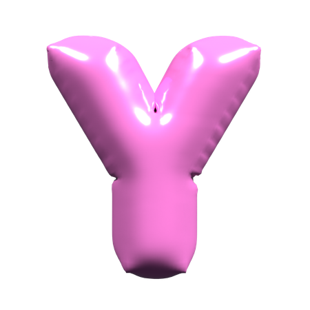 Ballon Buchstabe y  3D Icon