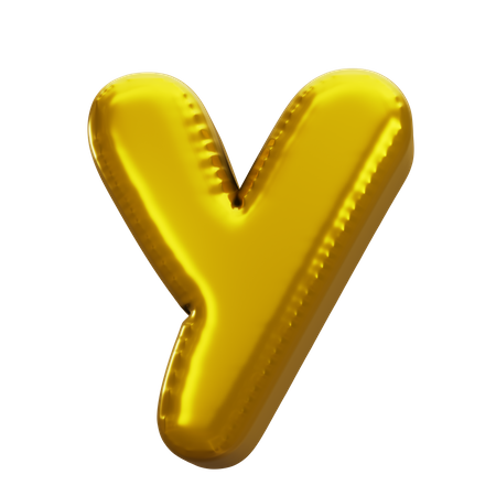 Ballon Buchstabe y  3D Icon