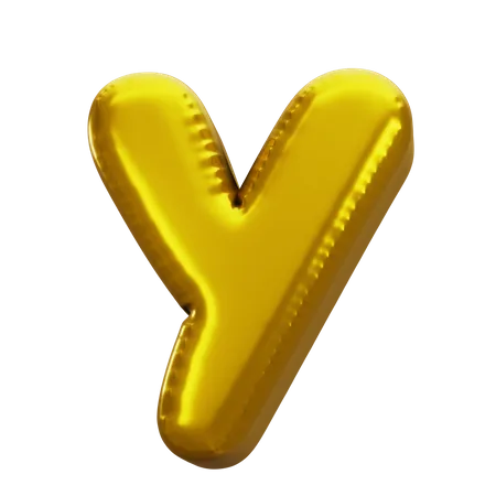 Ballon Buchstabe y  3D Icon