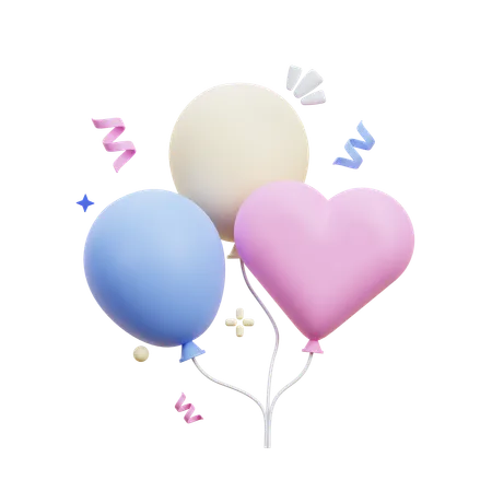 Des ballons  3D Icon