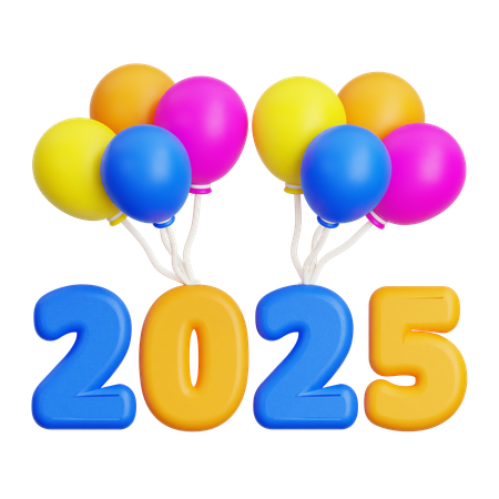 Ballons 2025  3D Icon