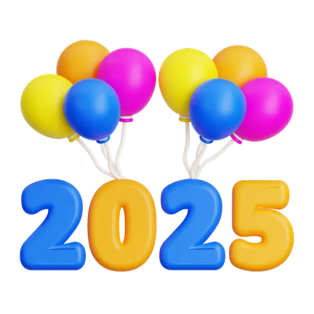 Ballons 2025  3D Icon