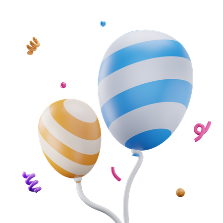 Ballons  3D Icon