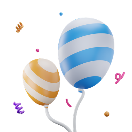 Ballons  3D Icon