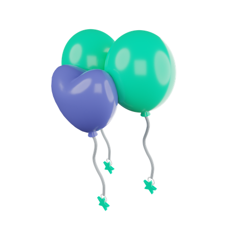 Des ballons  3D Icon