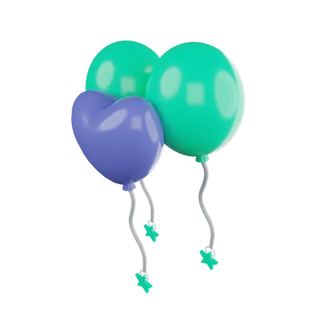 Des ballons  3D Icon