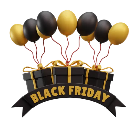 Ballons Black Friday  3D Icon