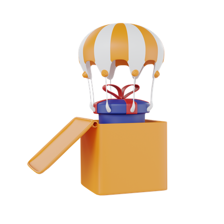 Cadeau de ballons  3D Icon