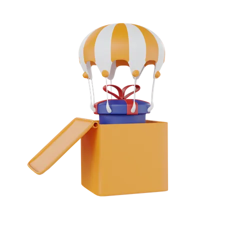 Cadeau de ballons  3D Icon