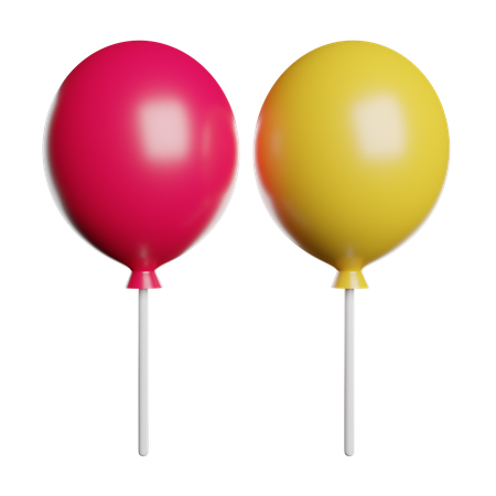 Fête de célébration des ballons  3D Icon