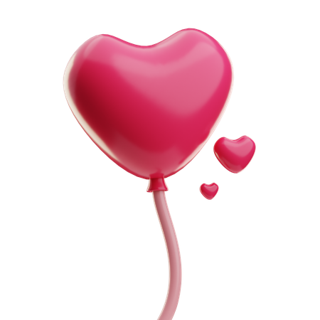 Ballons coeur  3D Icon