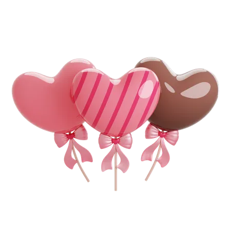 Ballons coeur  3D Icon