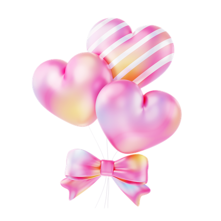 Ballons coeur  3D Icon