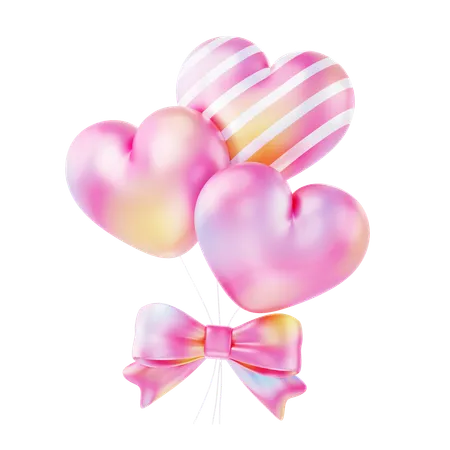 Ballons coeur  3D Icon