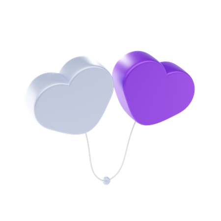 Ballons d'amour  3D Icon