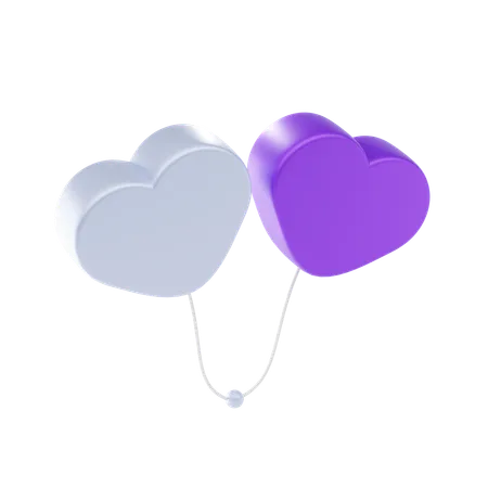 Ballons d'amour  3D Icon