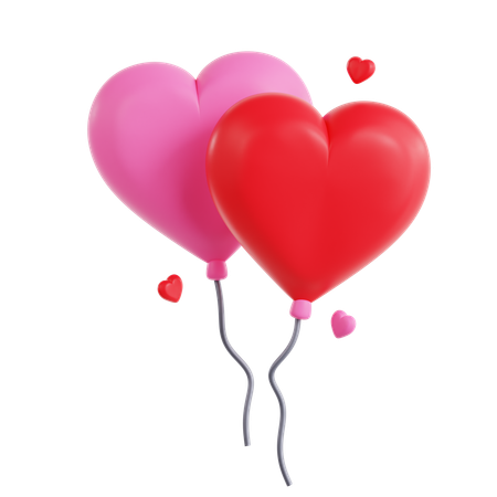 Ballons d'amour  3D Icon