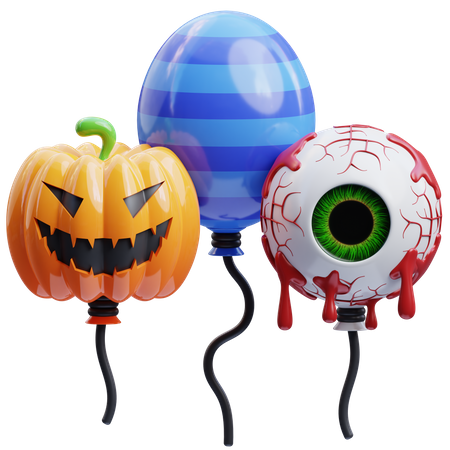 Ballons effrayants d'Halloween  3D Icon