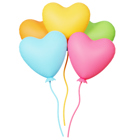 Ballons d'amour  3D Icon