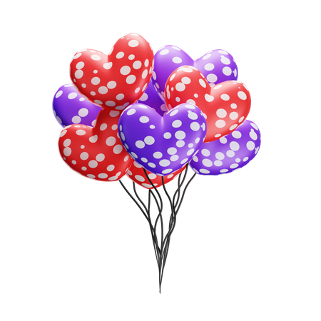 Ballons d'amour  3D Icon