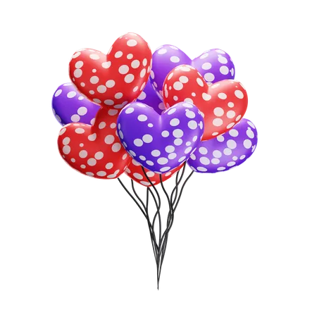 Ballons d'amour  3D Icon