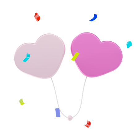 Ballons d'amour  3D Icon