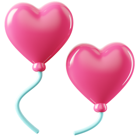 Ballons d'amour  3D Icon