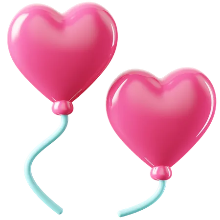 Ballons d'amour  3D Icon