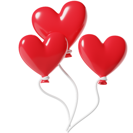 Ballons d'amour  3D Icon