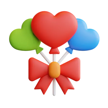 Ballons d'amour  3D Icon