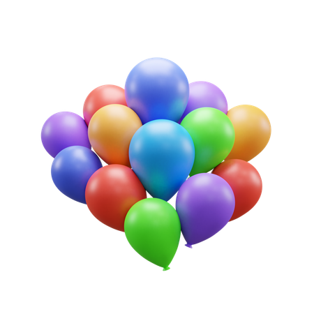 Ballons de fête  3D Icon