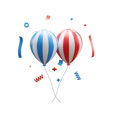 Ballons de fête  3D Icon